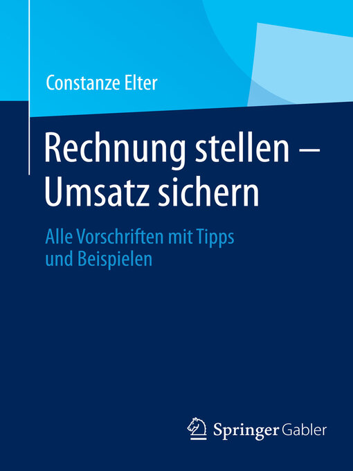 Title details for Rechnung stellen--Umsatz sichern by Constanze Elter - Available